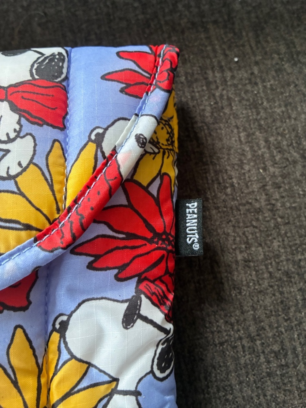 Snoopy Floral Quilted Sleeve Baggu New Laptop Bag - Picture 2 of 8